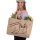Domelo große Jute Einkaufskorb, 100% Vegane Einkaufstasche/Jutetasche/Shopper mit Katzenmotiv