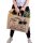 Domelo große Jute Einkaufskorb, 100% Vegane Einkaufstasche/Jutetasche/Shopper mit Katzenmotiv