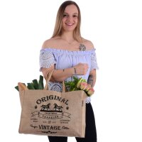 Domelo große Jute Einkaufskorb, 100% Vegane...