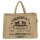 Domelo große Jute Einkaufskorb, 100% Vegane Einkaufstasche/Jutetasche/Shopper mit Pferdemotiv