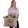 Domelo große Jute Einkaufskorb, 100% Vegane Einkaufstasche/Jutetasche/Shopper mit Pferdemotiv