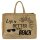 Domelo große Jute Einkaufskorb, 100% Vegane Einkaufstasche/Jutetasche/Shopper Strandtasche