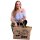 Domelo große Jute Einkaufskorb, 100% Vegane Einkaufstasche/Jutetasche/Shopper Strandtasche