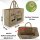 Domelo große Jute Einkaufskorb, 100% Vegane Einkaufstasche/Jutetasche/Shopper Strandtasche