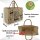 Domelo große Jute Einkaufskorb, 100% Vegane Einkaufstasche/Jutetasche/Shopper mit Lamamotiv
