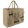 Domelo große Jute Einkaufskorb, 100% Vegane Einkaufstasche/Jutetasche/Shopper mit Lamamotiv