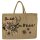 Domelo große Jute Einkaufskorb, 100% Vegane Einkaufstasche/Jutetasche/Shopper mit Trachten Motiv