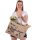 Domelo große Jute Einkaufskorb, 100% Vegane Einkaufstasche/Jutetasche/Shopper mit Trachten Motiv