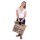 Domelo große Jute Einkaufskorb, 100% Vegane Einkaufstasche/Jutetasche/Shopper mit Trachten Motiv