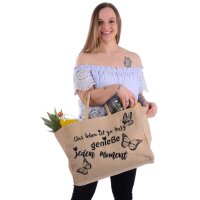 Domelo große Jute Einkaufskorb, 100% Vegane...