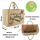 Domelo große Jute Einkaufskorb, 100% Vegane Einkaufstasche/Jutetasche/Shopper