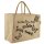 Domelo große Jute Einkaufskorb, 100% Vegane Einkaufstasche/Jutetasche/Shopper