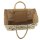 Domelo große Jute Einkaufskorb, 100% Vegane Einkaufstasche/Jutetasche/Shopper