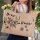 Domelo große Jute Einkaufskorb, 100% Vegane Einkaufstasche/Jutetasche/Shopper