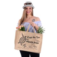 Domelo große Jute Einkaufskorb, 100% Vegane...