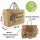 Domelo große Jute Einkaufskorb, 100% Vegane Einkaufstasche/Jutetasche/Shopper. Badetasche mit Seeschildkröte Motiv