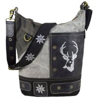 Domelo Canvas Hobo Trachtentasche mit Hirsch-Motiv....