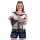Domelo Canvas Hobo Trachtentasche mit Hirsch-Motiv. grau/schwarz