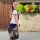 Domelo Canvas Hobo Trachtentasche mit Hirsch-Motiv. grau/schwarz