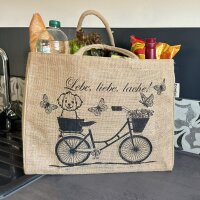 Domelo große Jute Einkaufskorb, 100% Vegane Einkaufstasche/ Handtasche