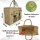 Domelo große Jute Einkaufskorb, 100% Vegane Einkaufstasche/ Handtasche
