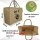Domelo große Jute Einkaufskorb, 100% Vegane Einkaufstasche/ Handtasche