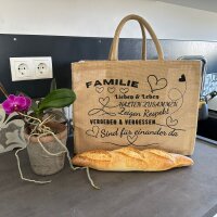 Jute bag Home Sweet Home, shopping bag, shopper
