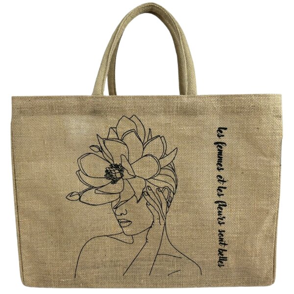 Jute bag Home Sweet Home, shopping bag, shopper