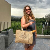 Jute bag Home Sweet Home, shopping bag, shopper