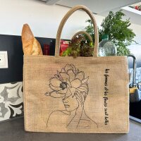 Jute bag Home Sweet Home, shopping bag, shopper