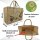 Domelo große Jute Einkaufskorb, 100% Vegane Einkaufstasche/ Handtasche