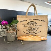 Domelo große Jute Einkaufskorb, 100% Vegane Einkaufstasche/ Handtasche