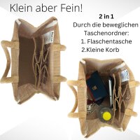 Domelo kleine Jute Einkaufstasche, Flaschenträger mit 6 Fächer. 100% Vegane Bierflaschenträge #1