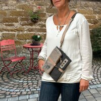 Domelo Trachtentasche Canvas Umhängetasche mit Reh Trachten Motiv kleine Damentasche