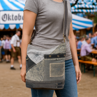 Domelo Trachtentasche. Große grau schwarz...