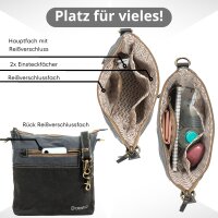Domelo Trachtentasche. Canvas Umhängetasche mit Hirschmotiv