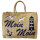 Domelo große Jute Einkaufskorb, 100% Vegane Einkaufstasche/ Handtasche