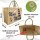 Domelo große Jute Einkaufskorb, 100% Vegane Einkaufstasche/ Handtasche