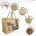 Domelo große Jute Einkaufskorb, 100% Vegane Einkaufstasche/ Handtasche