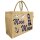 Domelo große Jute Einkaufskorb, 100% Vegane Einkaufstasche/ Handtasche