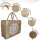 Domelo große Jute Einkaufskorb, 100% Vegane Einkaufstasche/ Handtasche