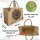 Domelo große Jute Einkaufskorb, 100% Vegane Einkaufstasche/ Handtasche