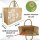 Domelo große Jute Einkaufskorb, 100% Vegane Einkaufstasche/ Handtasche