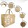Domelo große Jute Einkaufskorb, 100% Vegane Einkaufstasche/ Handtasche