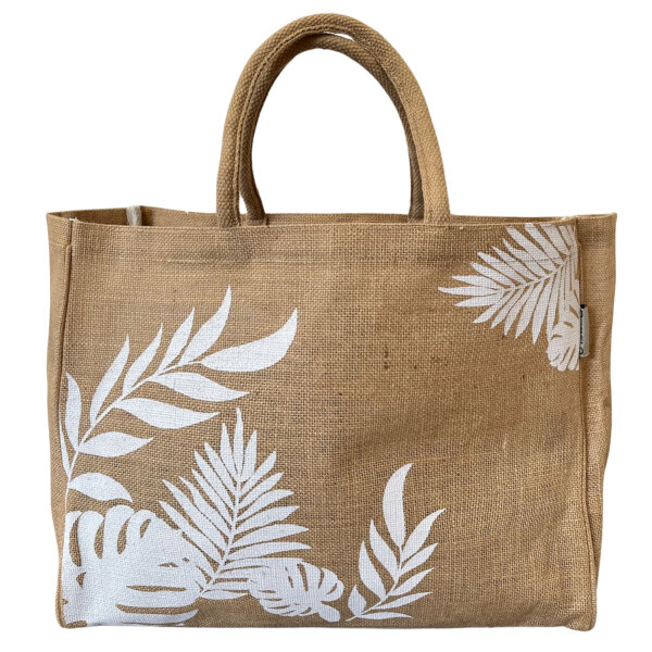 Domelo große Jute Einkaufskorb, 100% Vegane Einkaufstasche/ Handtasche