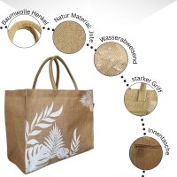 Domelo große Jute Einkaufskorb, 100% Vegane Einkaufstasche/ Handtasche