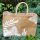 Domelo große Jute Einkaufskorb, 100% Vegane Einkaufstasche/ Handtasche