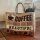 Domelo große Jute Einkaufskorb, 100% Vegane Einkaufstasche/ Handtasche