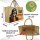 Domelo große Jute Einkaufskorb, 100% Vegane Einkaufstasche/ Handtasche