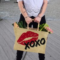 Domelo große Jute Einkaufskorb, 100% Vegane...